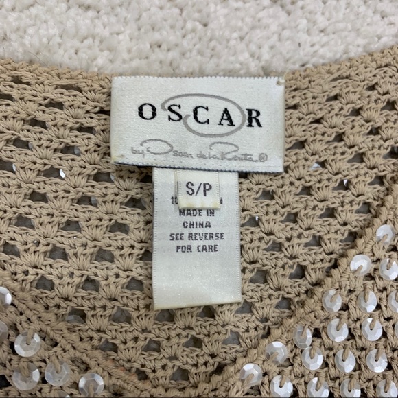 Oscar de la Renta beaded embroidered top Sz Small - Picture 6 of 7